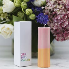 2 Tone Pillar Soy-Blend Candle